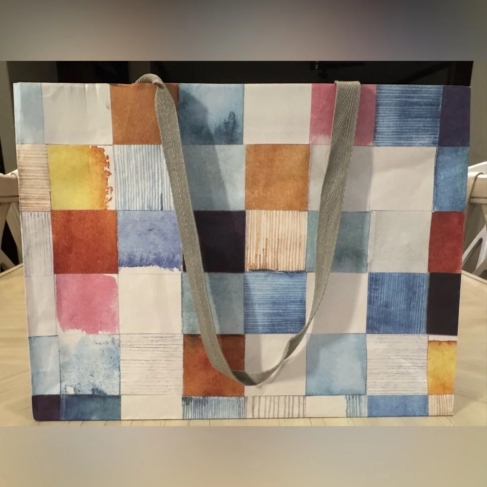 Anthropologie Large Shopping Bags Bundle of 4 | Reusable Gift Bags | Holiday Art